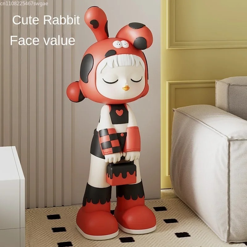 Resin Crafts - Kunst Cartoon Meisjesbeeldje Binnenmode Karaktermodel Hars