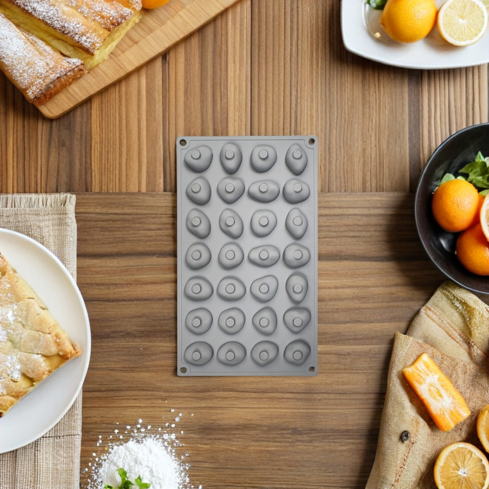 Silicone Mold Tray - 2 Stuks Siliconen Chocoladevorm Kiezelsteen Vorm