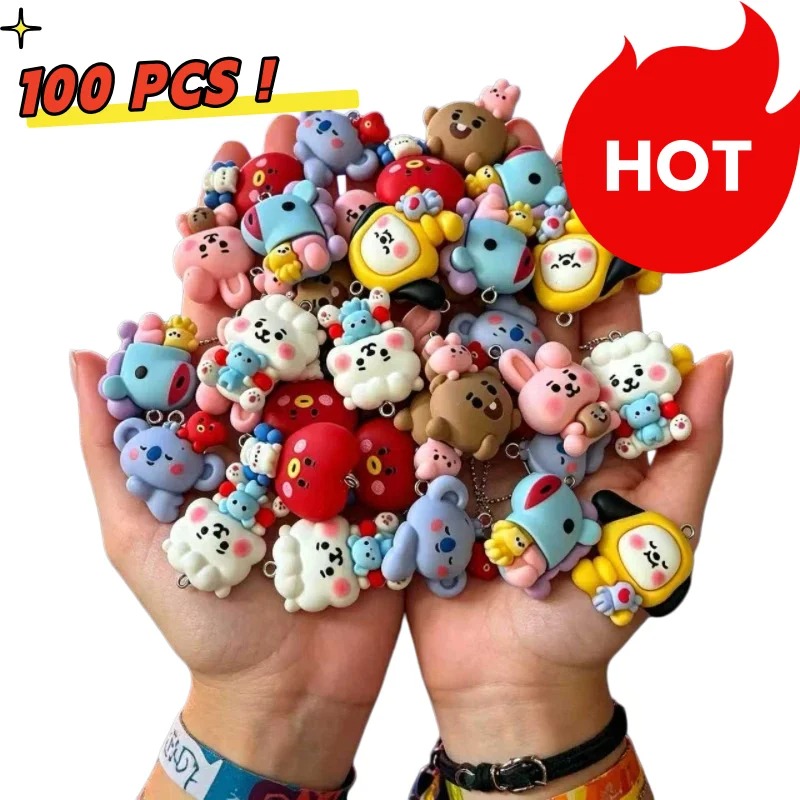 Resin Crafts - 7 stks BT21 Hars Cartoon Charm