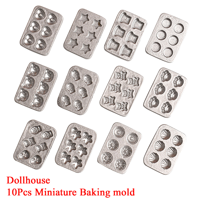 Silicone Mold Tray - 10 stks Poppenhuis Miniatuur Mini Cake