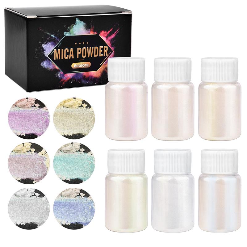 Resin Pigment Set - 6-delige set epoxyhars kleurstof mica poeder