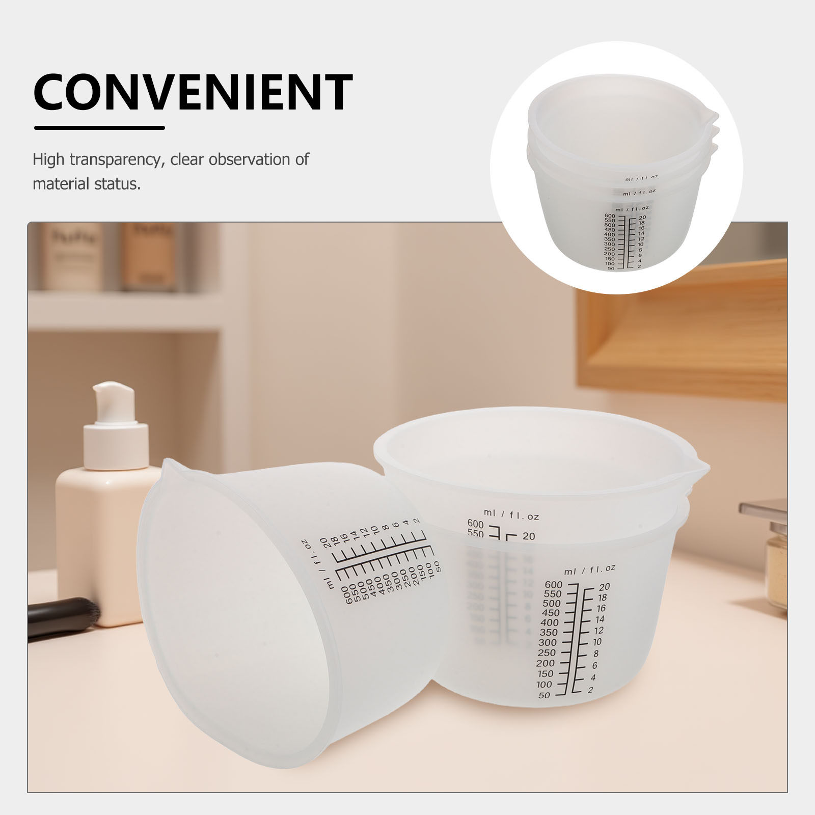 3 stuks siliconen hars gietbek - Mixing Cup Silicone recensie en prijs