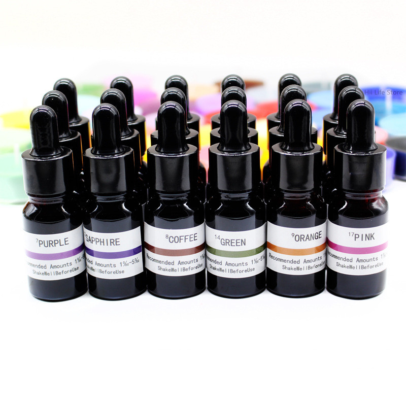 10ml Vloeibare Kaarsverf Hoge  - Resin Pigment Set recensie en prijs