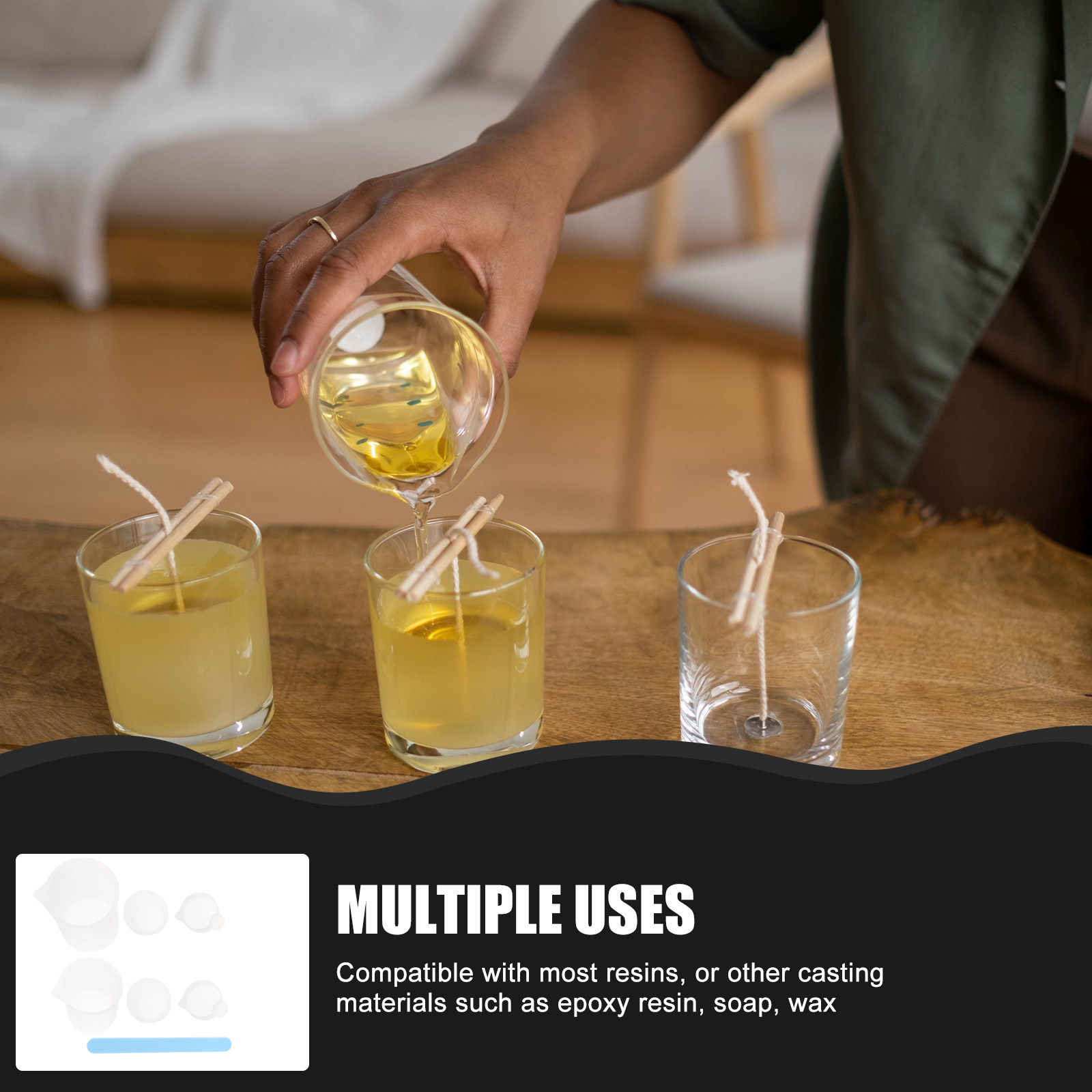 1Set Siliconen DIY Epoxy Mengb - Mixing Cup Silicone recensie en prijs