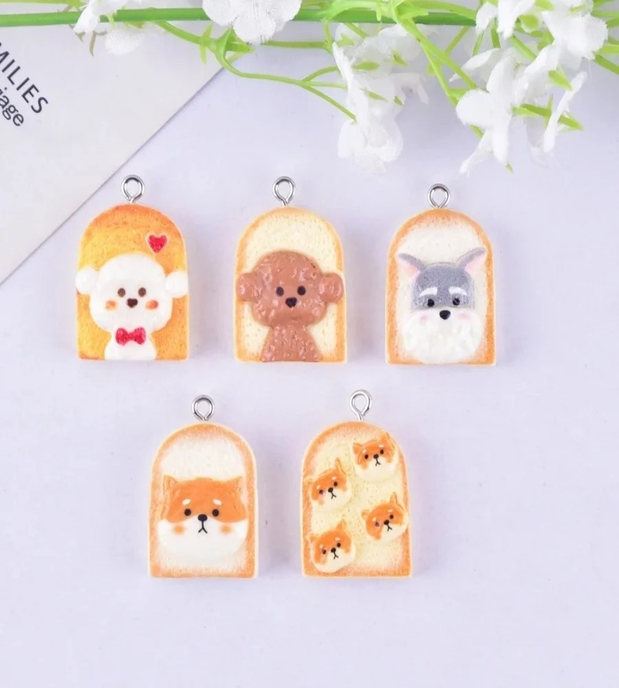 10 stuks schattige toast hond  - Resin Craft Material recensie en prijs