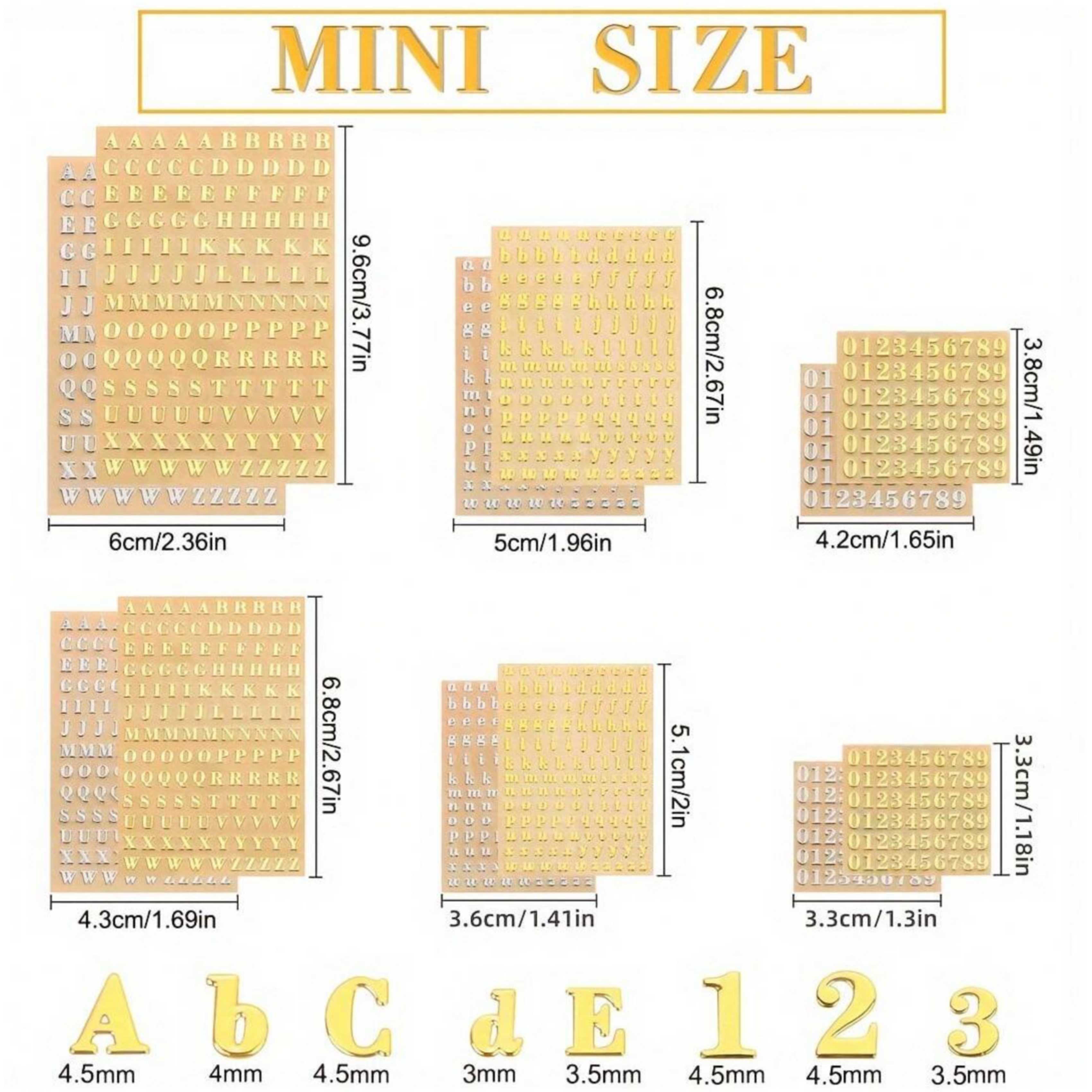 12 letters harsstickers, mini  - Gold Foil Flakes recensie en prijs