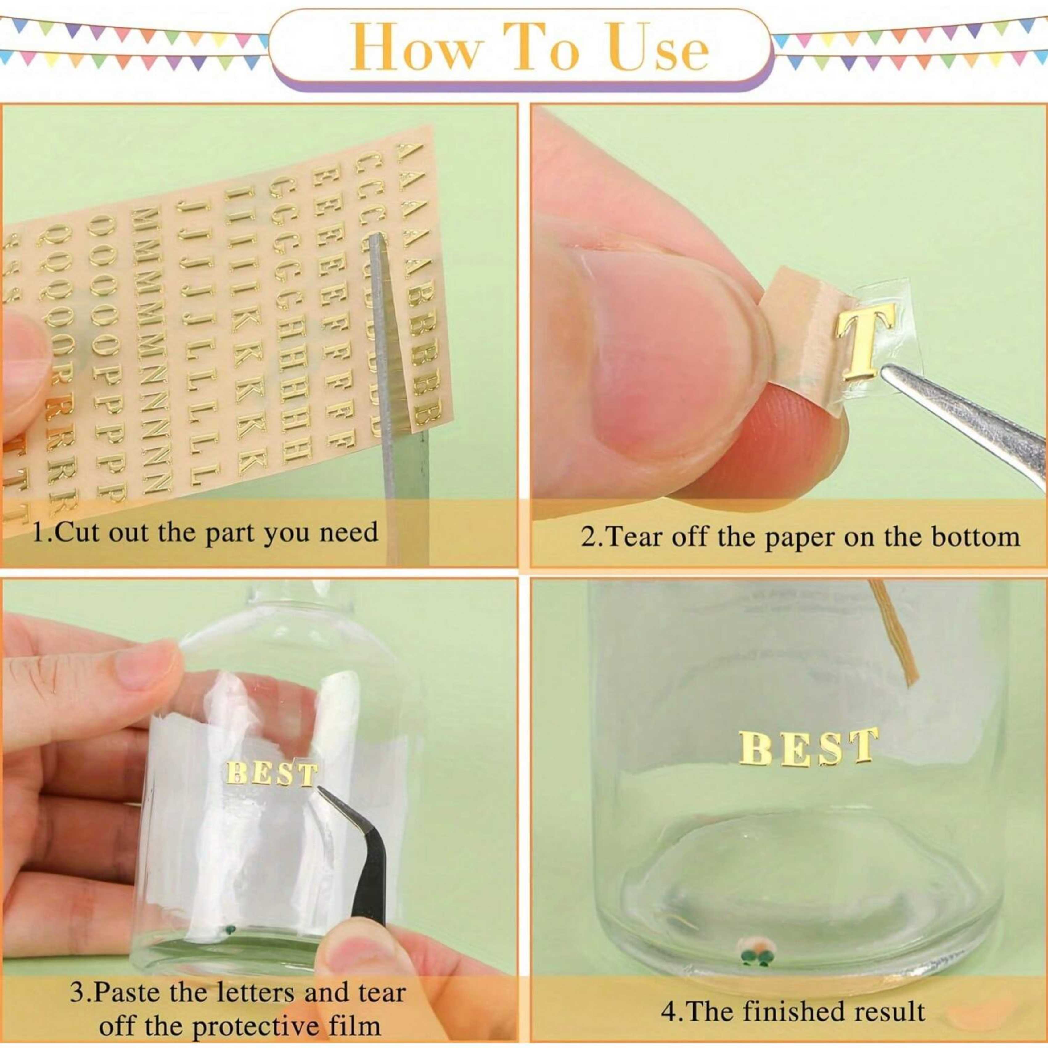 12 letters harsstickers, mini  - Gold Foil Flakes recensie en prijs