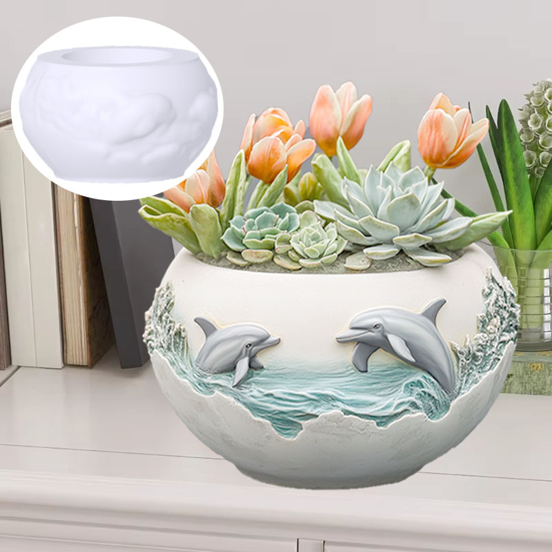 Paar dolfijn reliëf vetplant b - Resin Ocean Wave Mold recensie en prijs