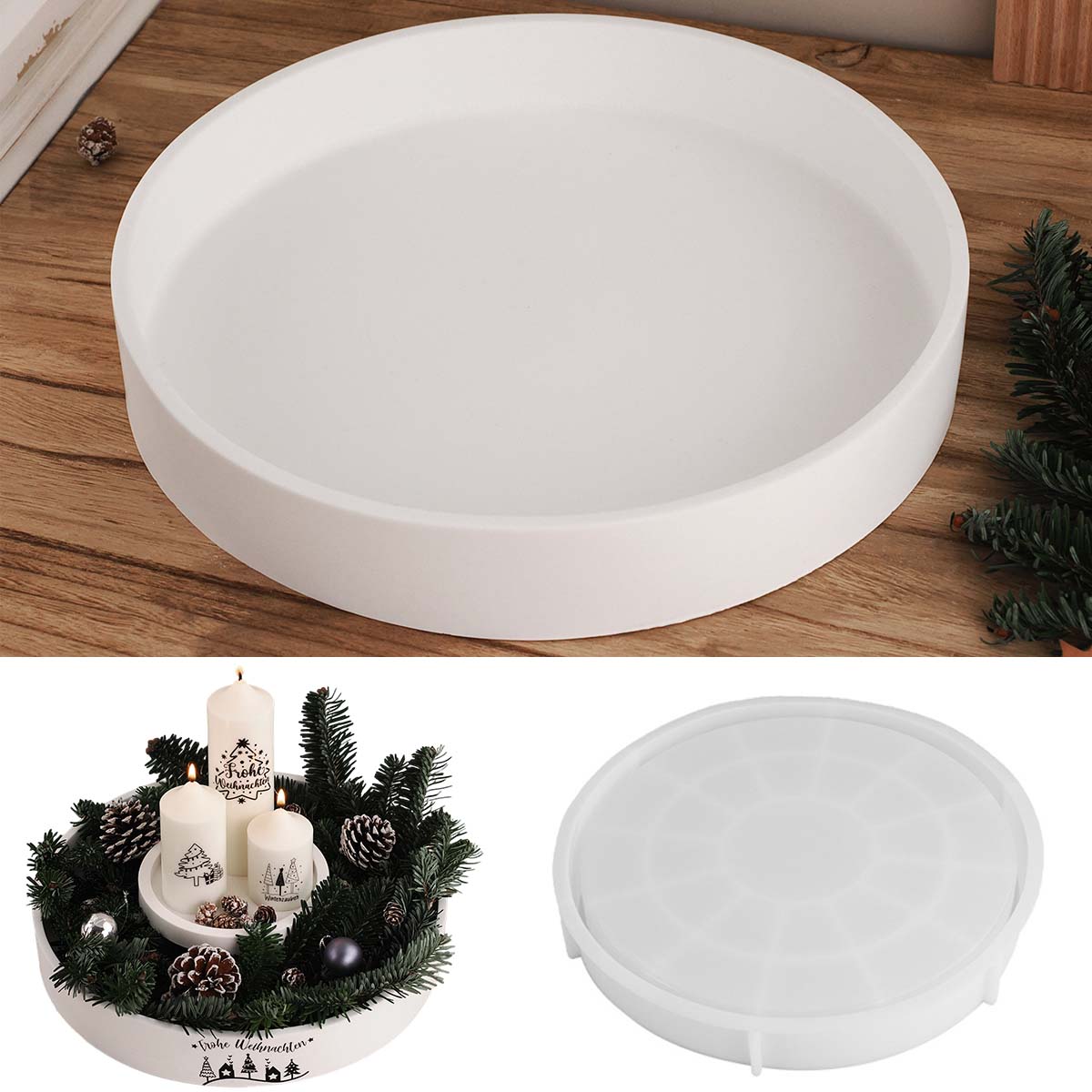 Beton Ronde Kaars Kom Vessel S - Coaster Mold Round recensie en prijs